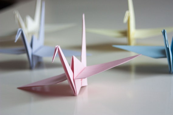 Items similar to MIX 'N MATCH - 5 Origami birds with eyelets. //Choose ...