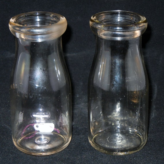 Vintage Duraglass Glass Milk Bottles two by AcadianaHodgePodge