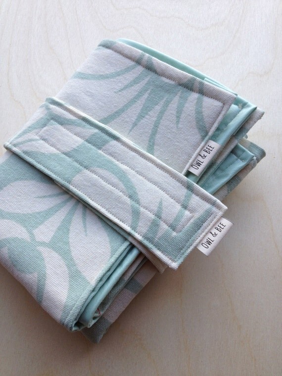 Waterproof Baby Changing Pad//Diaper Mat//Diaper Strap by OwlnBee