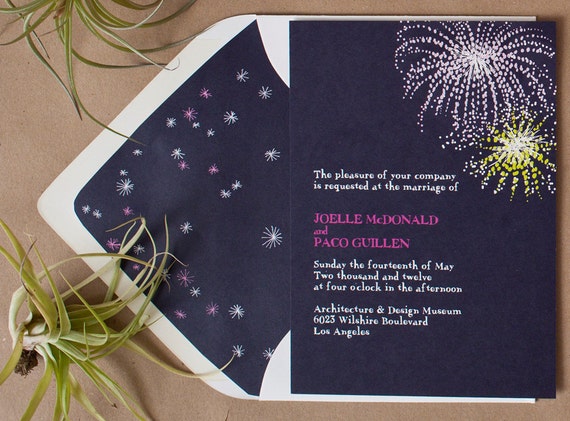 Firework Themed Wedding Invitations 9