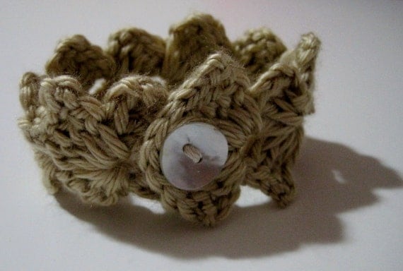 Crochet boho bohemian cuff bracelet bangle summer INSTANT DOWNLOAD PDF Pattern