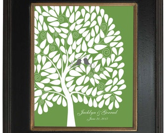 146 guest sign in - Custom Tree Art Print, Modern Guest Book Alternative, Signature tree, 20x24 - Personalized Print Art Print, 128