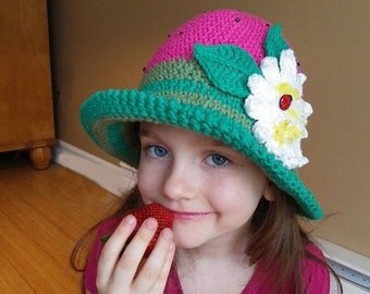 CROCHET HAT PATTERN Children Crochet Pattern Summer Crochet