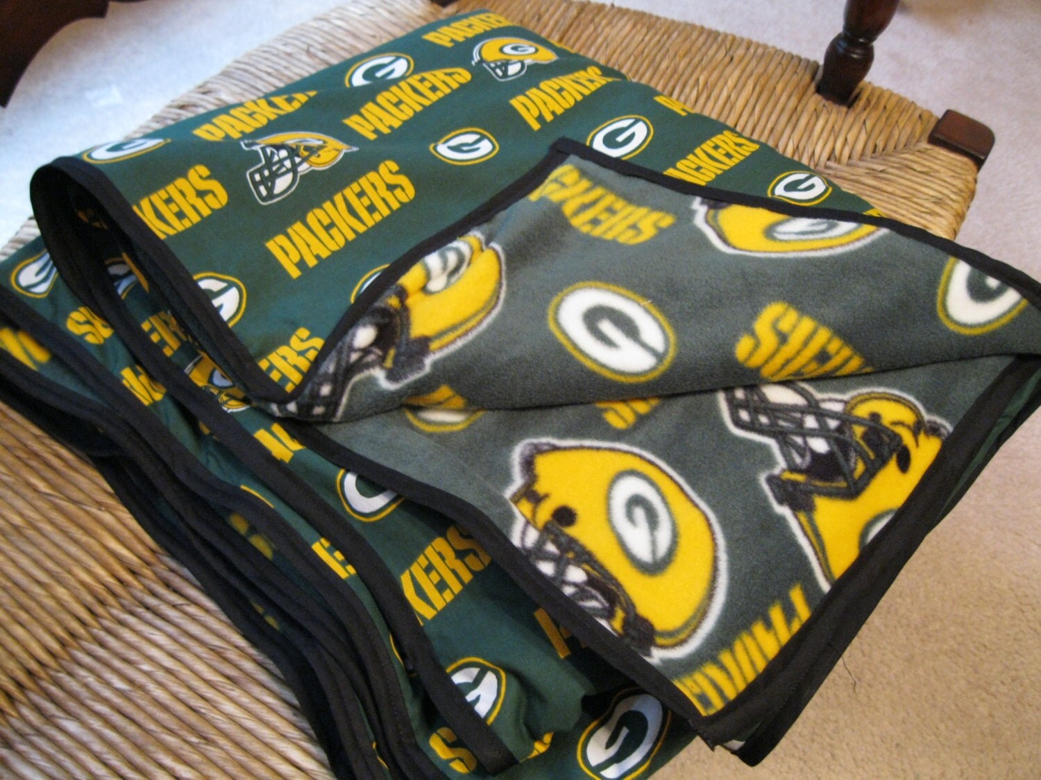 Handmade Green Bay Packers Blanket