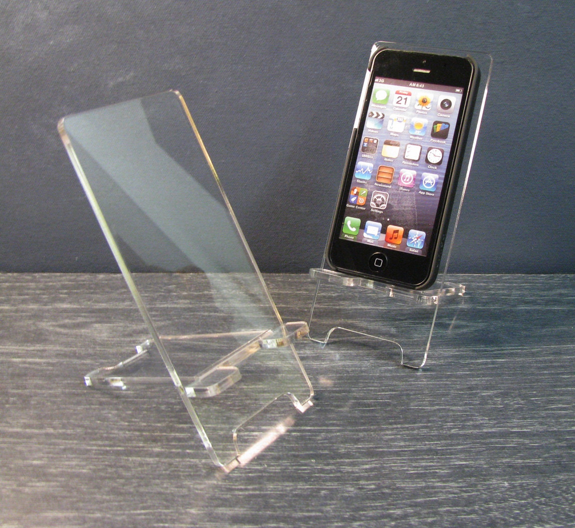 Universal Transparent Blank Acrylic Cell Phone Stand Docking