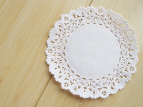50 White paper lace doily doilies 4 inch size Il_570xn