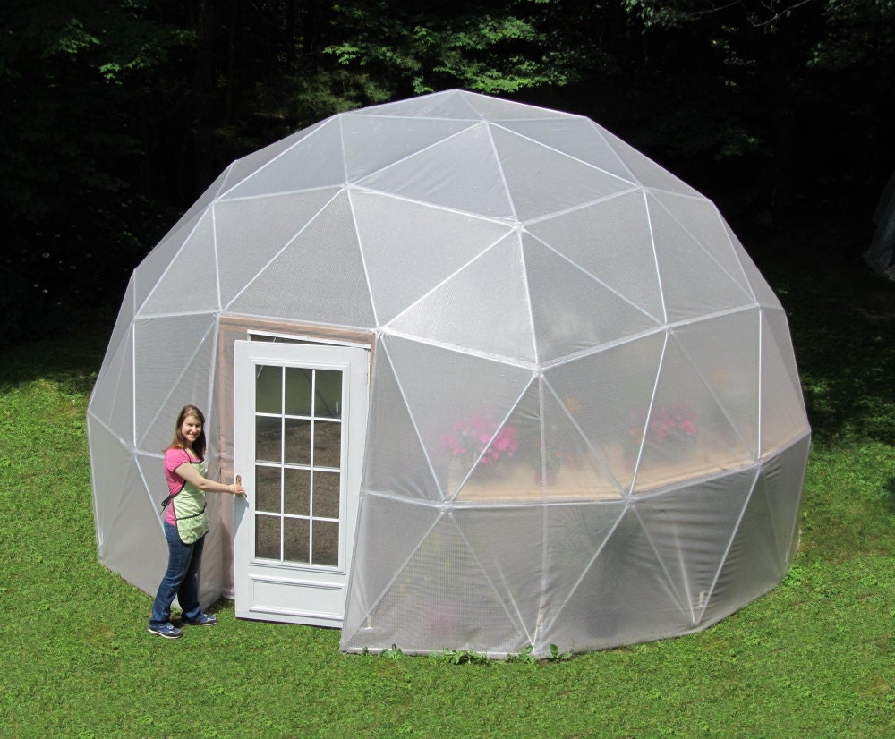 Items similar to 20 ft Geodesic Dome Greenhouse Kit, Custom Vinyl Cover