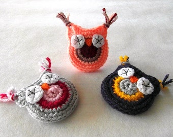 Popular items for crochet owl keychain on Etsy