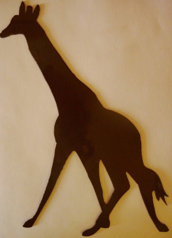 Metal Giraffe Wall Art by TrollflowerTrinkets on Etsy