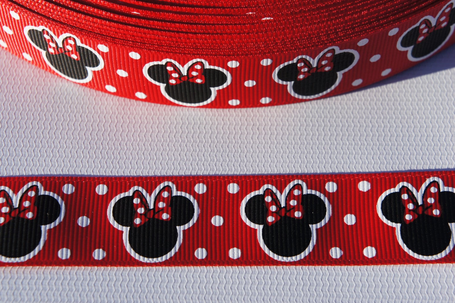 Minnie Mouse Ribbon Printed Ribbon 7/8 3 yards Red