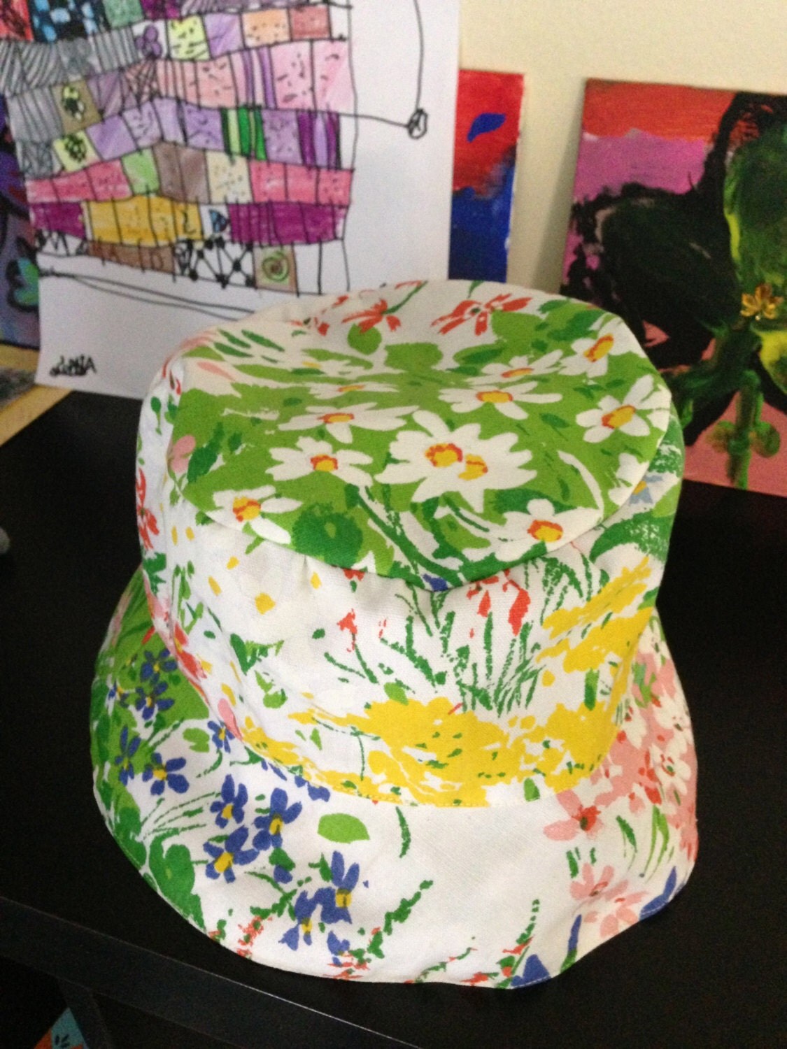 New handmade Retro Vintage Easter Sunny Bucket Hat