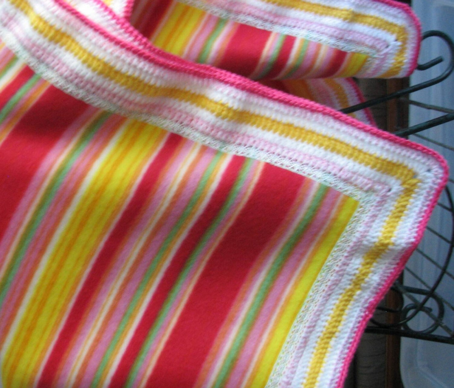 Brightly Colored Striped Blanket