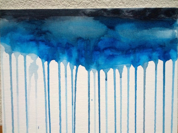 color drips with acrylic