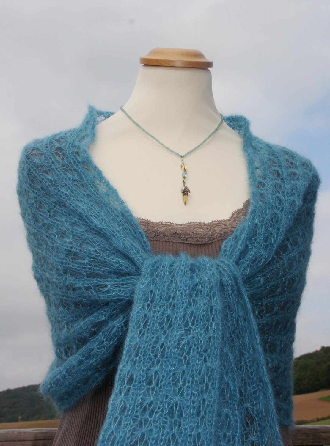 Knit shawl knit wrap mohair shawl bridal wrap bridal