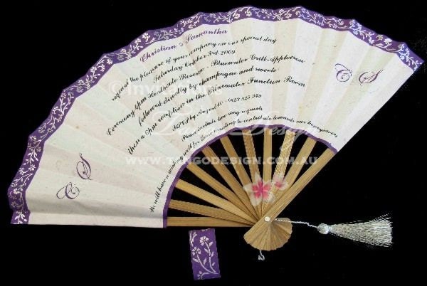 Fan Wedding Invitation Idea Unique invites by InvitationsbyTango