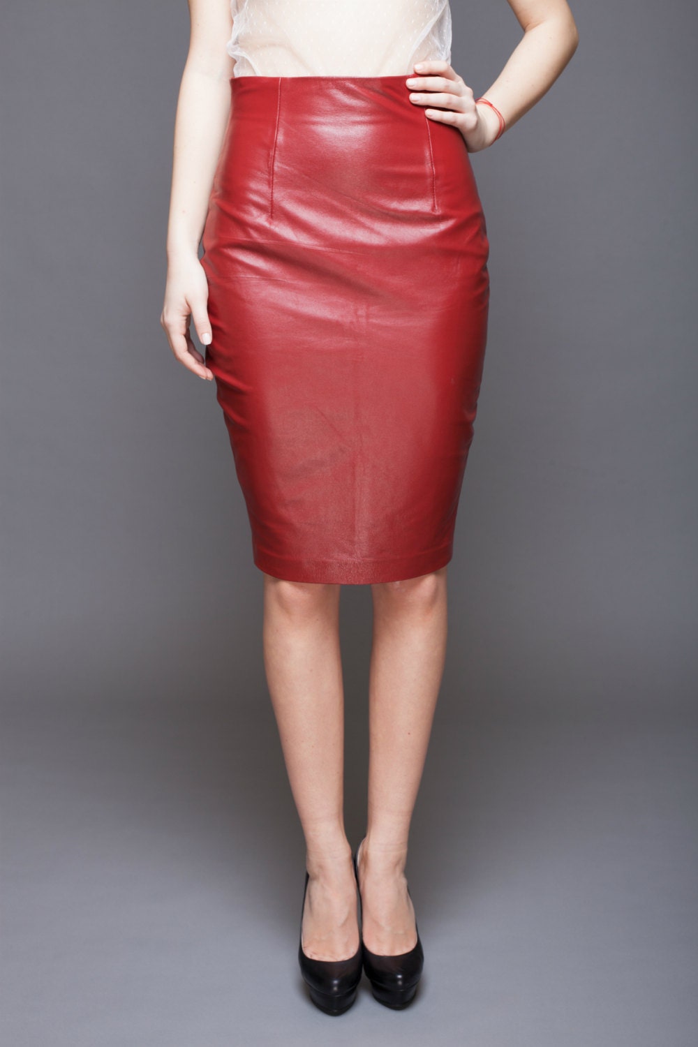 La Lune genuine leather skirt