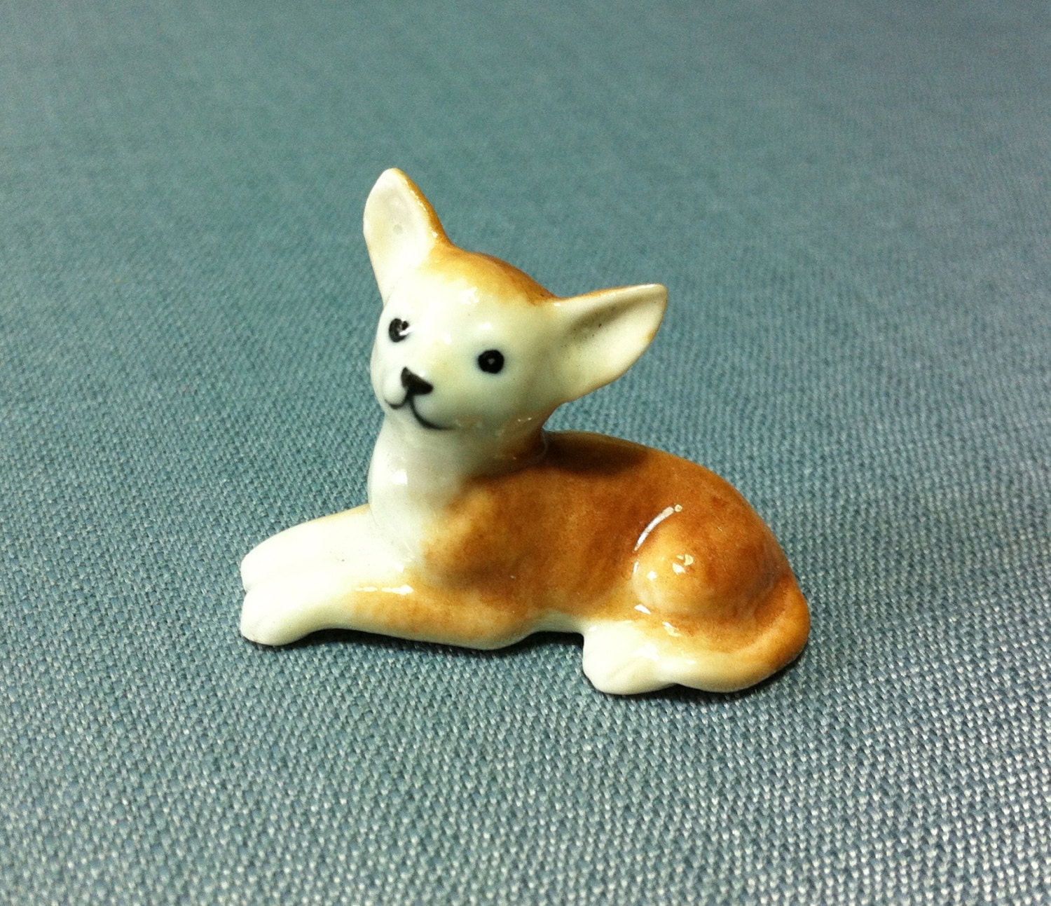 Miniature Ceramic Dog Chihuahua Animal Cute Little Tiny Small