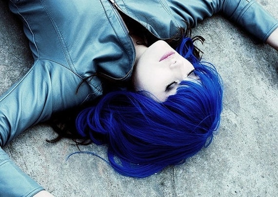 Cobalt Blue Hair Chalk // Large Salon Grade Stick // Temporary