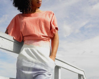 The Ombre dress. Organic hemp jersey.