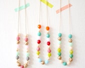 Layering Beaded Strand Necklace- Mother's Day Necklace- Gold or Silver