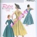 Butterick 5605 Retro Dress Pattern 1956 Sizes 16-18-20-22 Reissue Full Skirt Sexy Back Neckline
