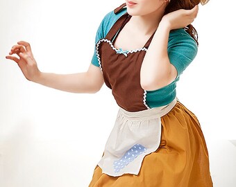 apron CINDERELLA apron Cinderella Work APRON Princess style womens full Apron Cinderella costume Style WA100