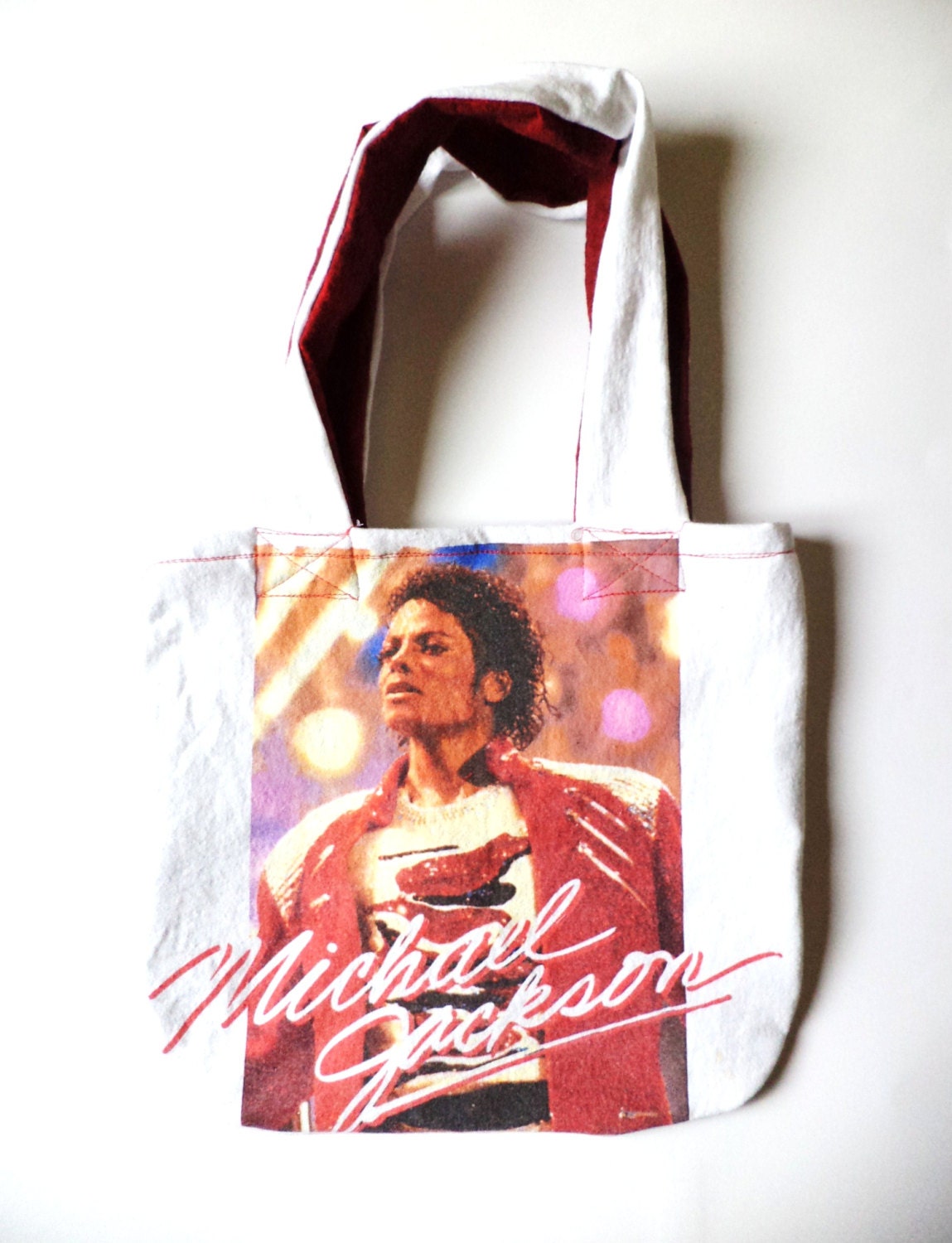 Upcycled Michael Jackson Tote Bag