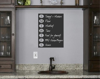 Days of The Week Chalkboard vinyl Wall Decal