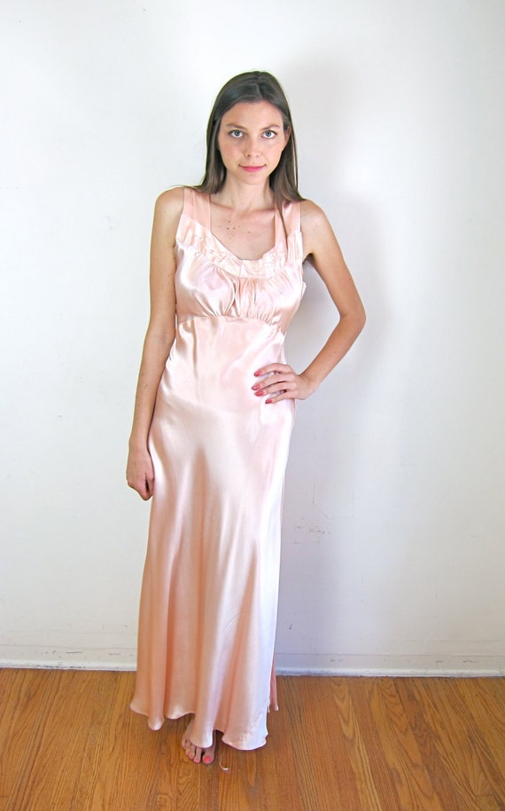 Lovely Pink Satin Nightgown
