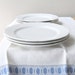 set pf six antique white luncheon plates, Syracuse china