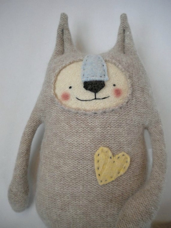 Stuffed Animal Cat Wool Sweater Upcycled by sweetpoppycat on Etsy