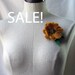 SALE - Brooch - Recycled Wool Sweater - Yellow Sunshine Flower - by FeltSassy