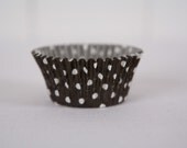 Halloween Decorations - 24 Cupcake Liners - Black and White Polka Dot - Black Polka Dot Cupcake Liner - Halloween Party - Halloween Cupcakes Il_170x135