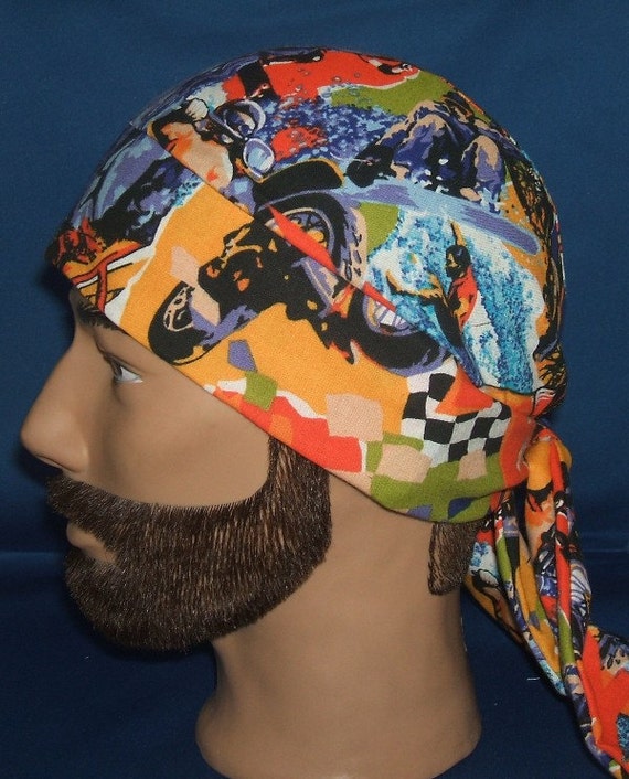 Do Rag Extreme Sports Theme Head Wrap Biker Do Rag for