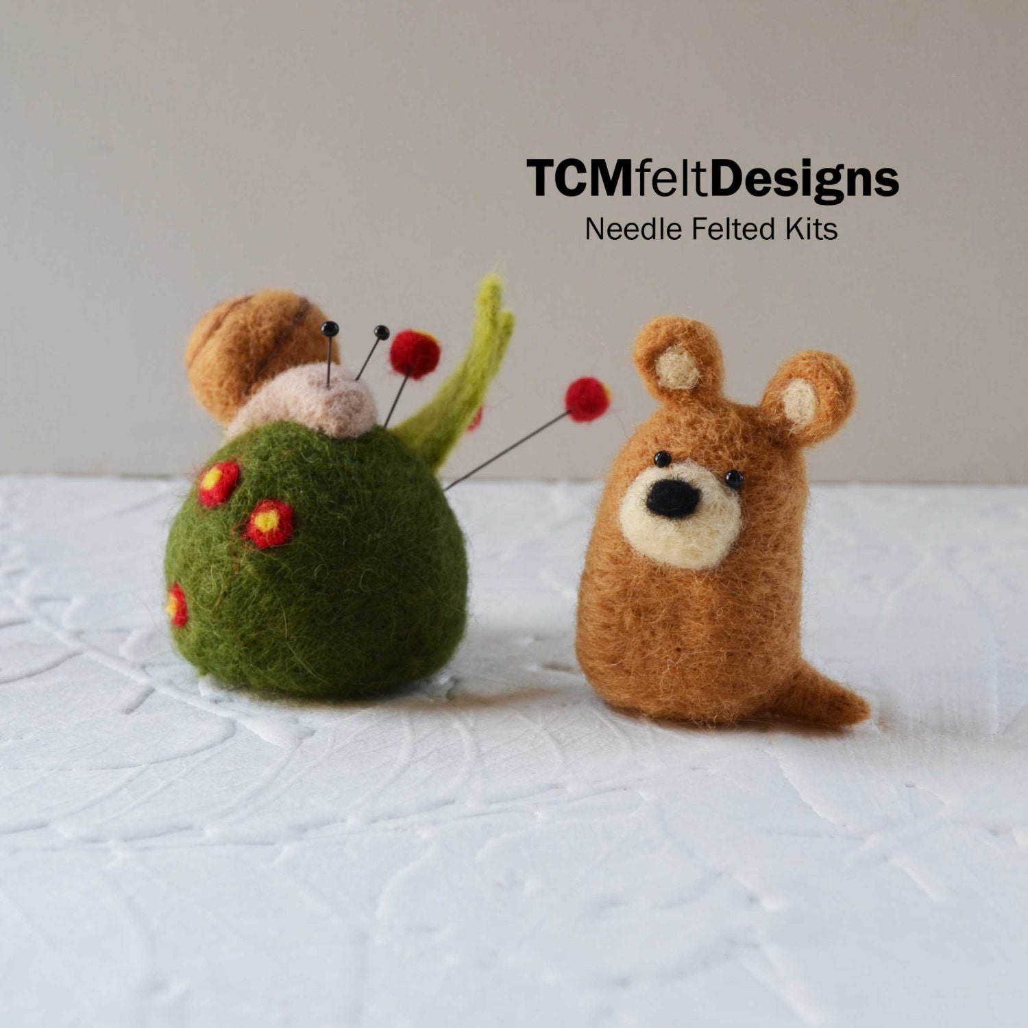 2 Needle Felting Kits 1 beginner kit and 1 by TCMfeltDesigns