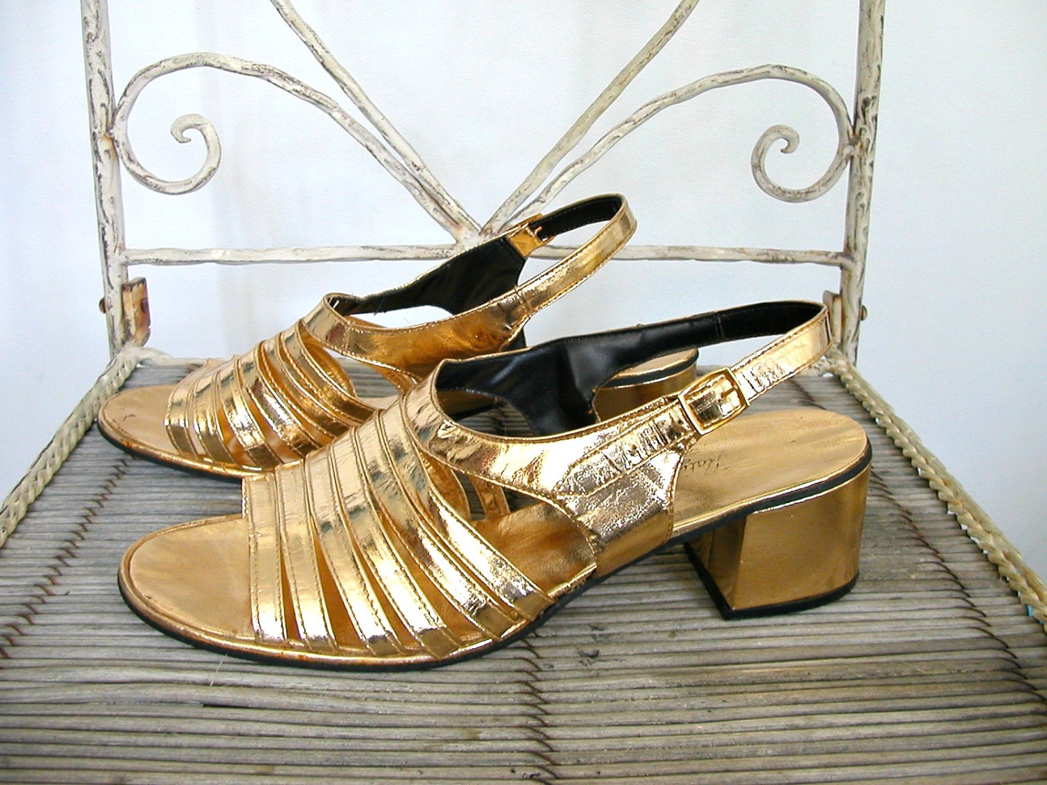 Vintage Gold Sandals 5