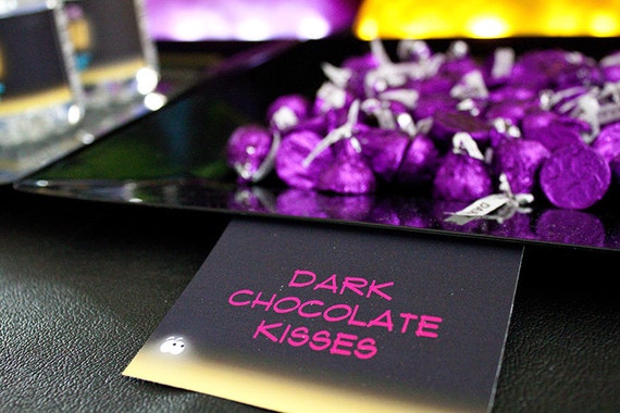 GLOW in the DARK Dark Party Cards - DIY Printable Food Tents, Party Signs and Placecards Il_570xn