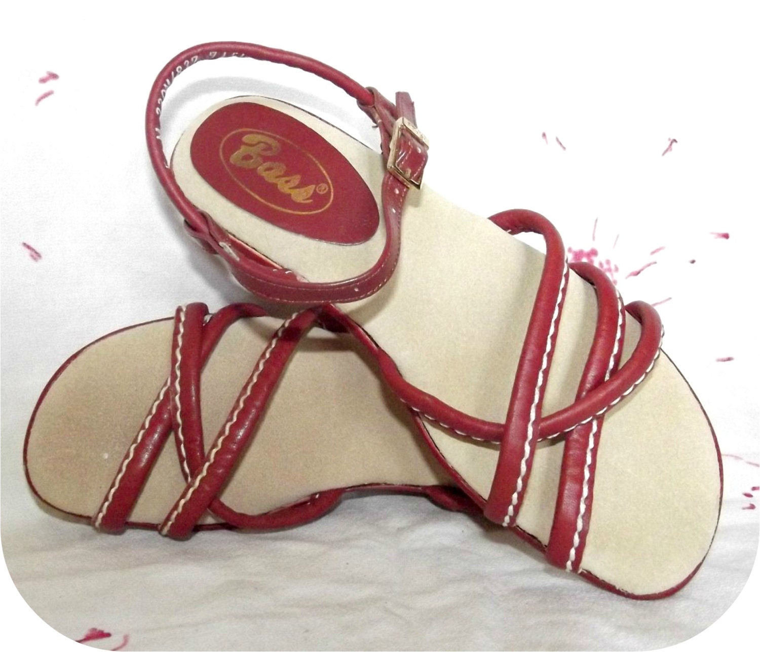 Vintage 70s Sandals 1970s Shoes BASS Brown Strappy