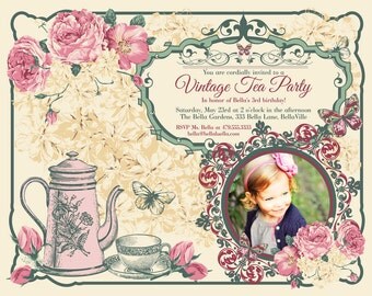 Vintage Tea Party Invitations 3