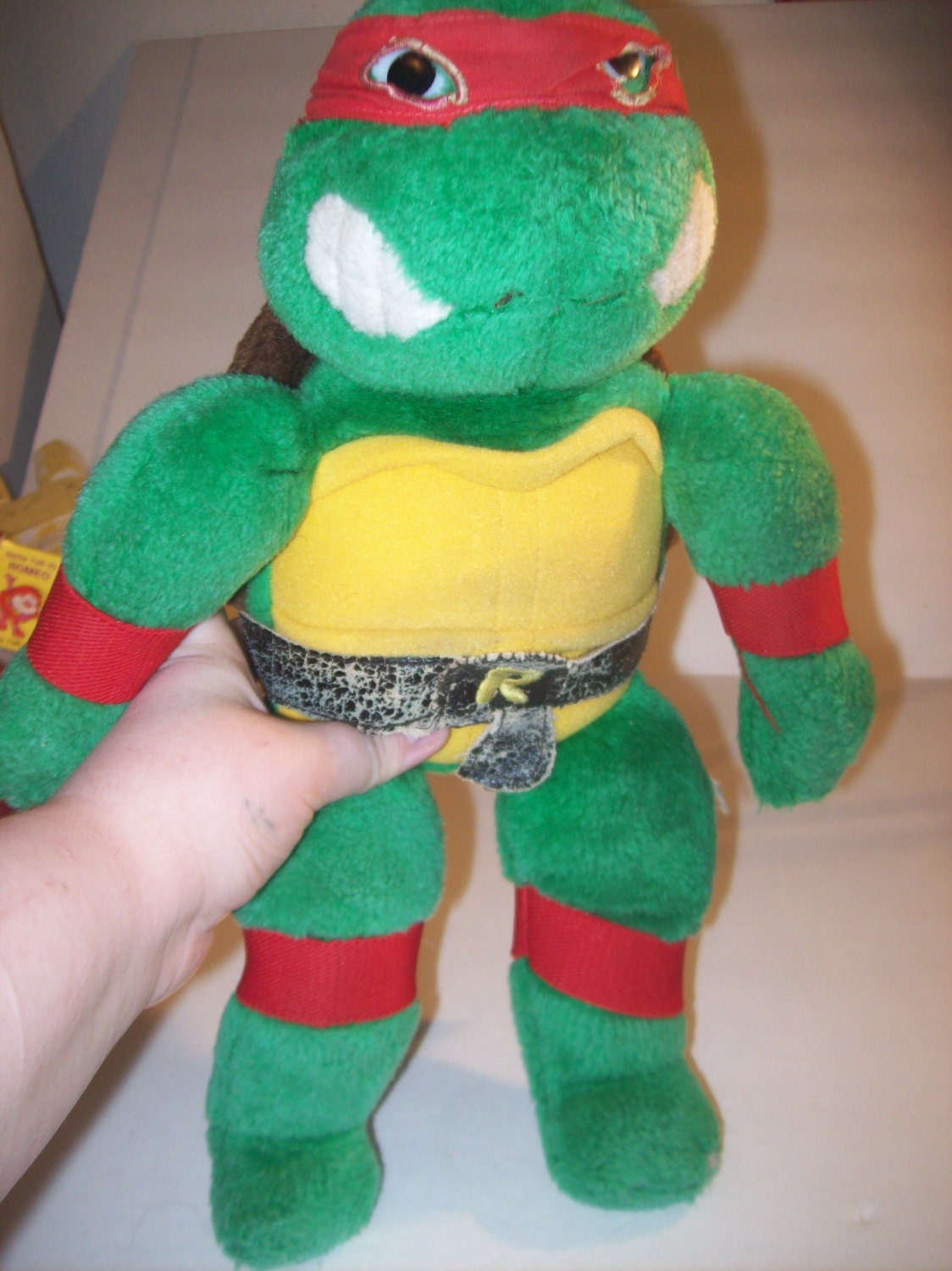 Vintage TMNT Raphael plush by Vintagetoyfun on Etsy