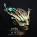 Golden Dryad Mask - Tree Spirit leather mask