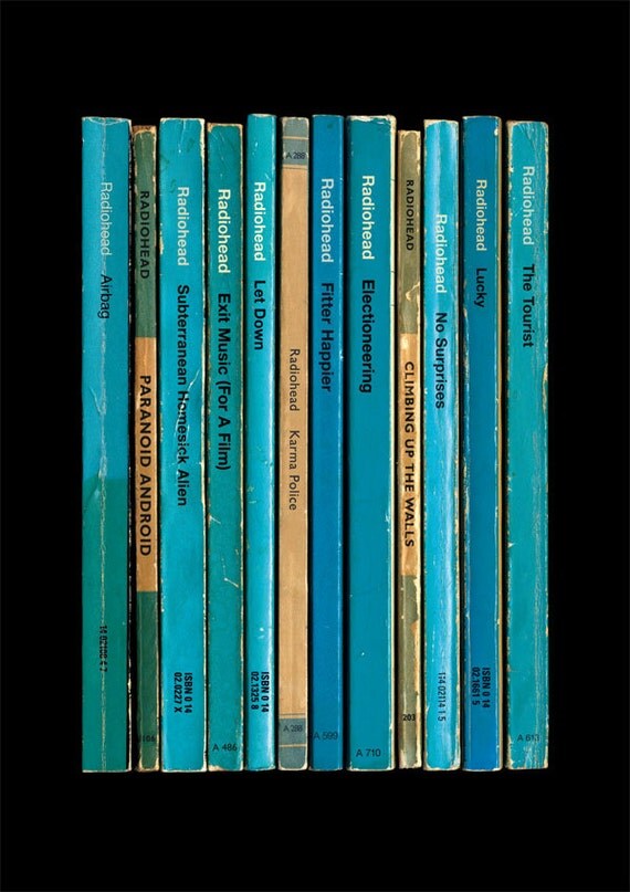 Radiohead Ok Computer Album As Books Poster Print