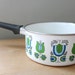 Folk Flower Enamel Sauce Pan