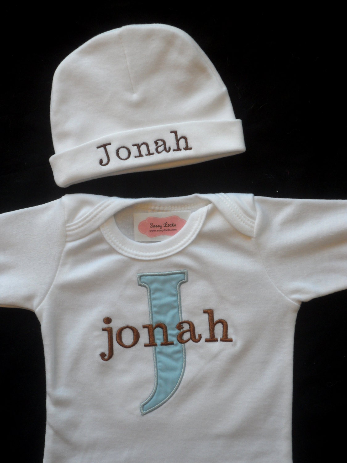 Personalized Baby Boy Clothes Monogram Bodysuit with by sassylocks