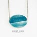 Turquoise necklace jewelry. Long necklace ceramic jewelry. Viruset.