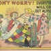 Vintage Linen Postcard Comical "Don't Worry Everything Will Come Out Allright" - Castor Oil - 1950s