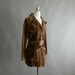 Original 70's Brown Suede Belted Trench Jacket