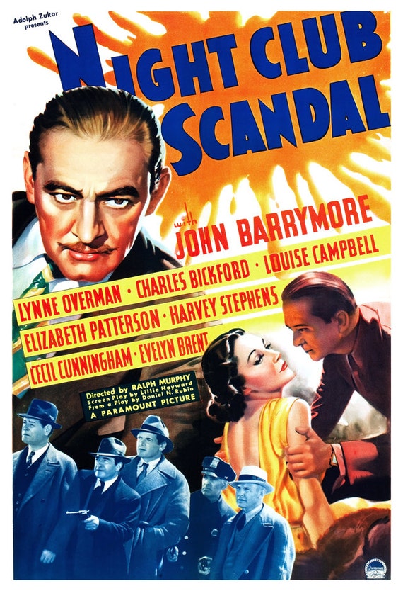 Night Club Scandal Home Theater Decor Classic Movie Poster