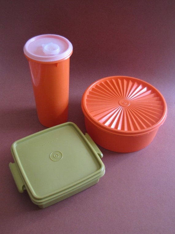 Vintage Tupperware Orange Juice Container Orange Canister