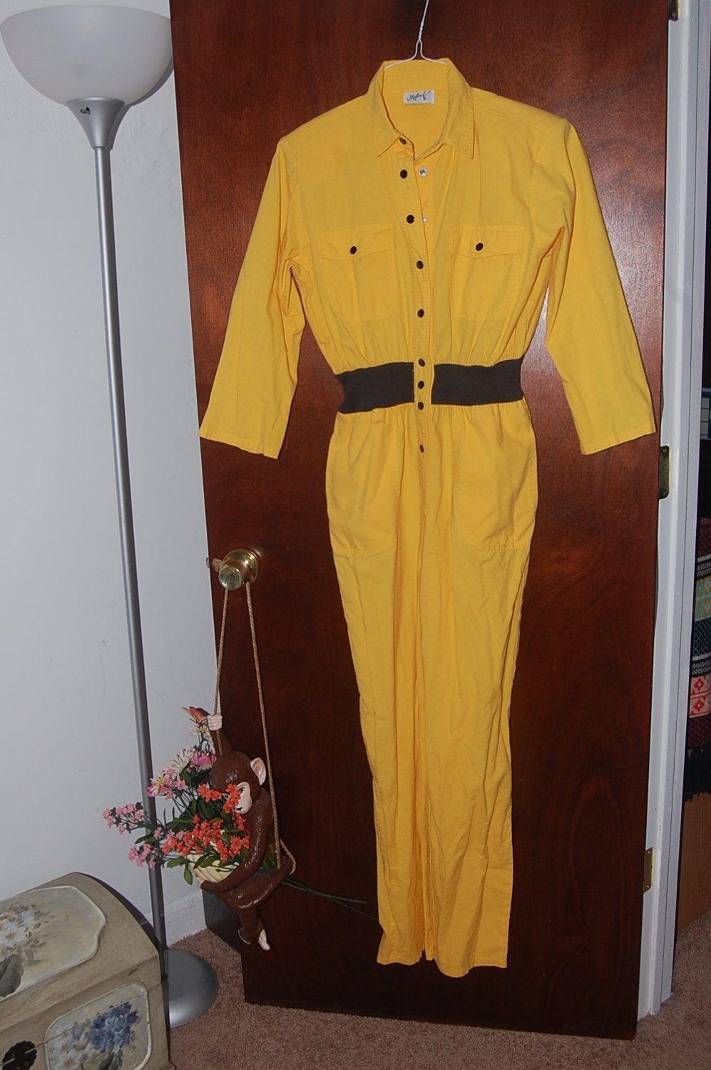 Yellow Jumpsuit One Piece Pantsuit Kill Bill or April Oneil
